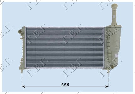 LANCIA Y 03-11 HLADNJAK MOTORA 1.4CC 16V (+/-AC) (58x30.8) (SA PRELIVNOM CEVI)