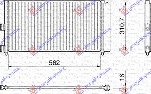 LANCIA Y 03-11 HLADNJAK KLIME 1.2/1.4i 8/16V 1.3/1.9 JTD (57x31)