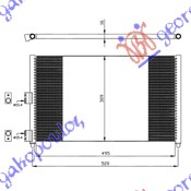 LANCIA Y 03-11 HLADNJAK KLIME 1.6/1.9 JTD (50x31)