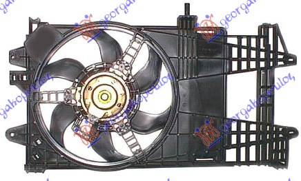 Lancia y 2003-2011 (843) VENTILATOR KOMPLET (1.2i 8V/16V) (+/-AC) (DENSO TIP)