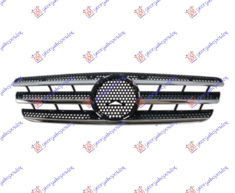 Mercedes ml 1998-2005 (w163) PVC MASKA HROM/CRNA