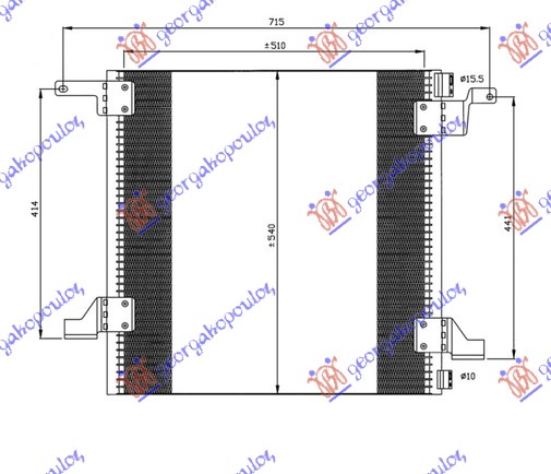 Mercedes ml (w163) 98-05 HLADNJAK KLIME  (51x53.5x16) 00-05