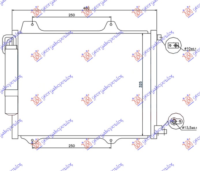 Suzuki ignis 00-08 HLADNJAK KLIME (42x32.5x1.6) 03-