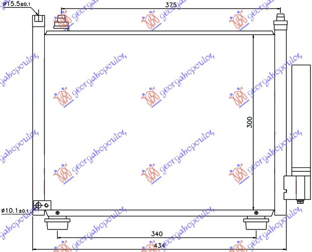 Subaru justy 05- HLADNJAK KLIME 1.3 DDiS (38.5x30.8x20) 03-