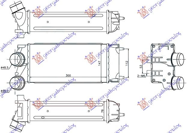 Citroen c4 04-11 HLADNJAK  INTERC. 1.6 HDI(30x150x80) 09-