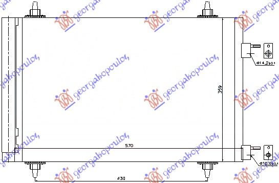 Citroen c4 04-11 HLAD KLIME BZ/DS (53.5x36.1)SA STRANE