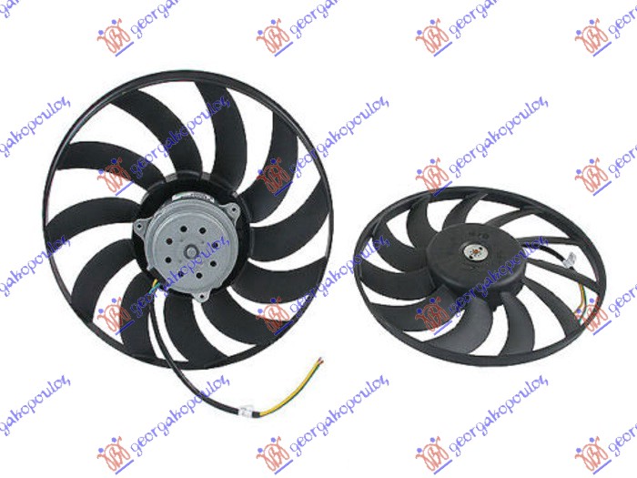 Audi a4 04-07 VENTILATOR (MOTOR+ELISA) BEN-DIZ (380mm)