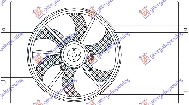 Mitsubishi colt 05-08 VENTILATOR KOMPLET BENZIN