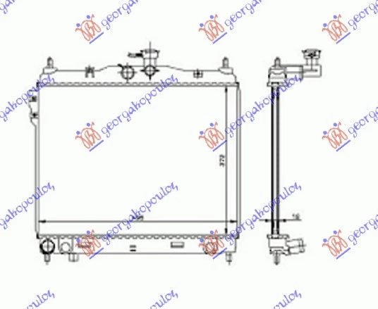 Hyundai getz 02-05 HLAD 1.6CC +/-AC(50x38)(VENTILATOR33cm)