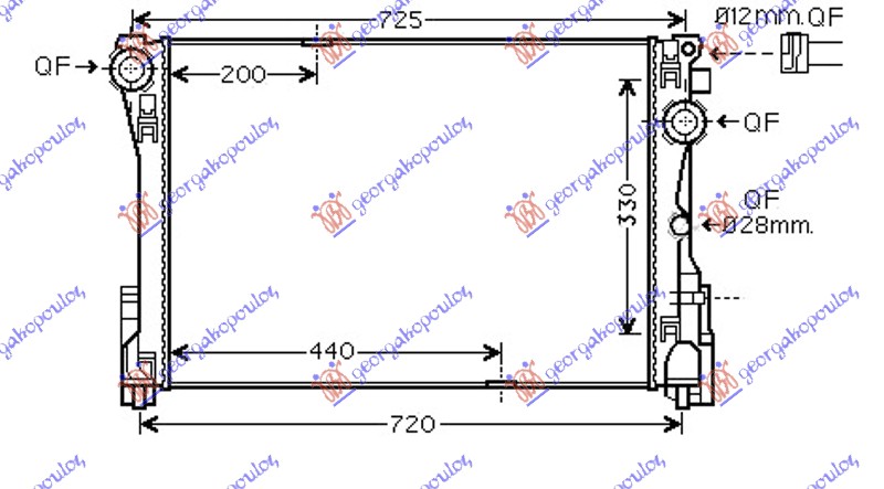 Mercedes e class 2013-2016 (w212) HLADNJAK MOTORA 2.1 DIZEL (AUTO) (640x420) (CEV 9mm) (VALEO)