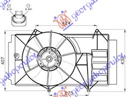 Toyota yaris 99-05 VENTILATOR KOMPLET 1.4 D4D