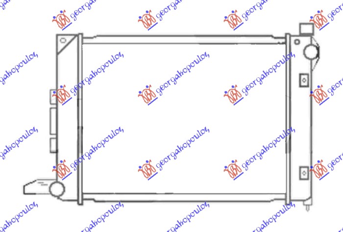 Land rover freelander 98-07 HLADNJAK MOTORA 2.0 DI DIZEL (-00) - 2.0 DI DIZEL (Soft Top) (98-07) (MANUELNI) (+/- AC) (484x429)