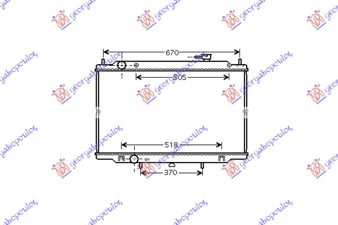 Nissan p/u (d22) navara 2wd-4wd 01-10 HLADNJAK MOTORA +/- AC (45x68.5)