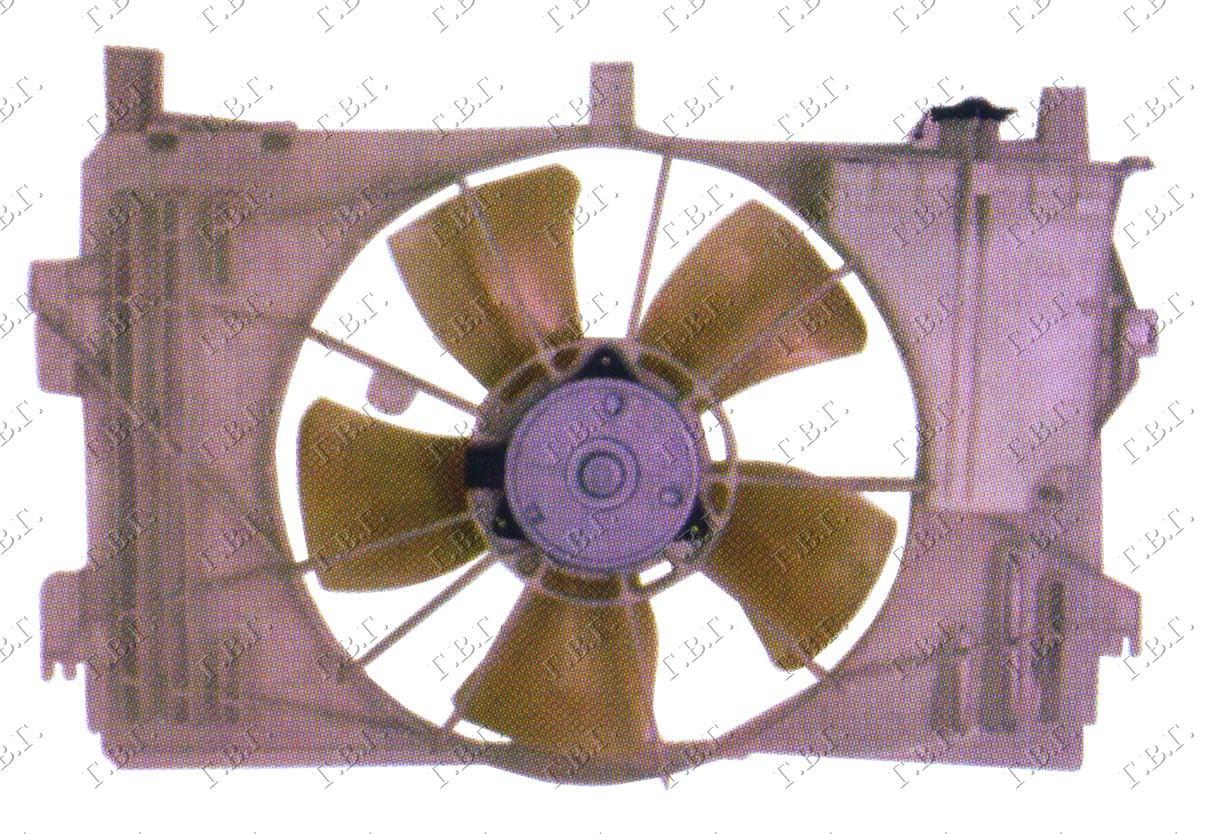 Toyota avensis (t25) 03-08 VENTILATOR KOMPLET BENZ.NA ZABICE