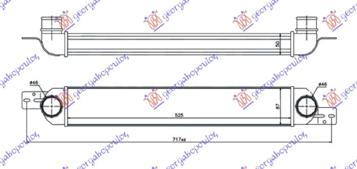 Opel meriva 03-10 HLAD.INTERC.1.3-1.7 CRTi DIZ (ALUMINIJUM