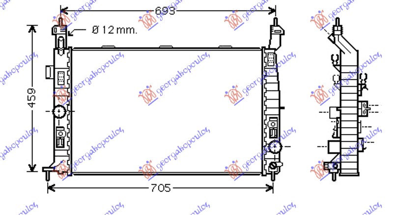 Opel meriva 03-10 HLADNJAK 1.7 CDTi DIZEL MANUAL (610x360