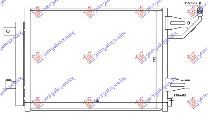 Smart forfour 04-15 HLADNJAK KLIME SVI MODELI (52x37.5)