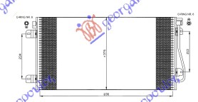 Opel movano 98-09 HLADNJAK KLIME DIZEL 01-03 (69.2x38)