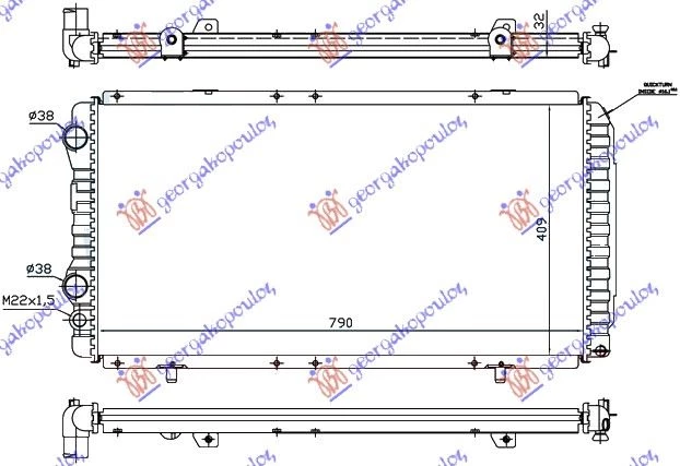 Fiat ducato 94-02 HLADNJAK MOTORA (790x410x32) (LEMLJEN)