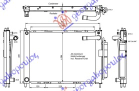 Nissan note 2006-2013 (e11/ne11) HLADNJAK MOTORA I KLIME 1.0/1.2/1.4/1.6 BENZIN (51x38x3.8) (NRF)