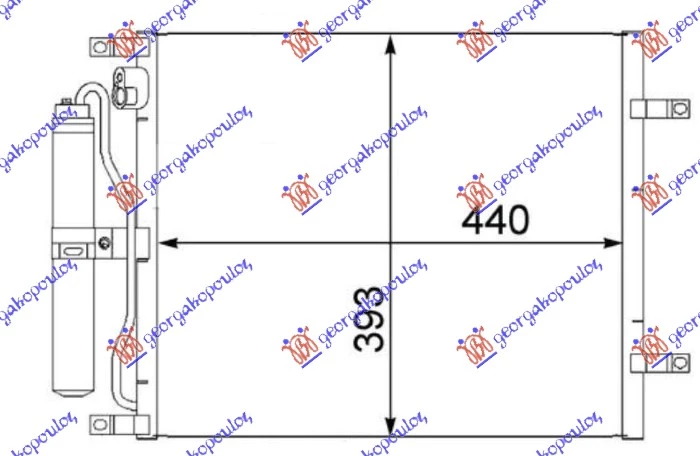 Nissan micra (k12) 02-10 HLADNJAK KLIME 1.5 dCi DIZEL (490x376x16) -05