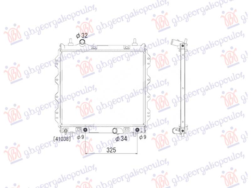 Chrysler pt cruiser 2001-2010 (pt) HLADNJAK MOTORA 1.6-2.0-2.4 (46x51) (NRF)