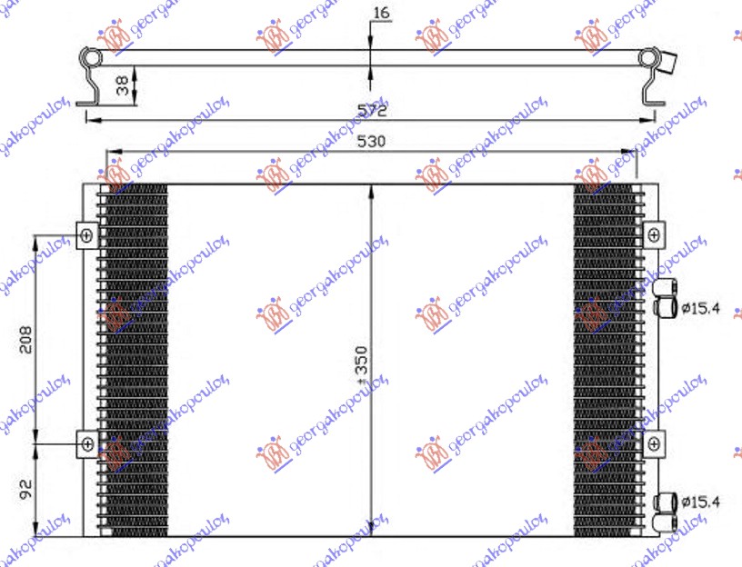 Chrysler pt cruiser 01-10 HLADNJAK KLIME 2.2 CRD (54x35x1.6)