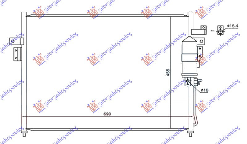 Nissan pathfinder (r51) 06-13 HLADNJAK KLIME 3.0 dCi DIZEL(690x470x16)