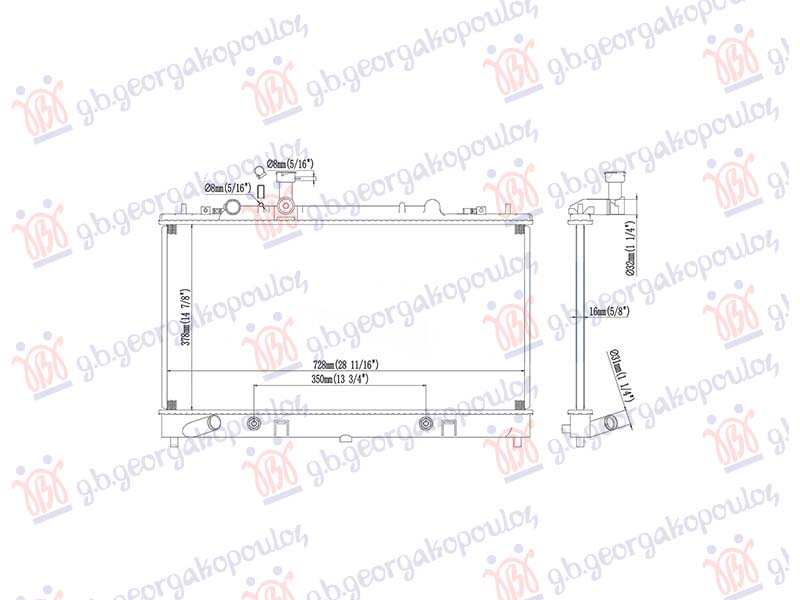 Mazda 6 2002-2008 (gg/gh/gy) HLADNJAK MOTORA 2.0/2.3 BENZIN (AUTO) (738x375)