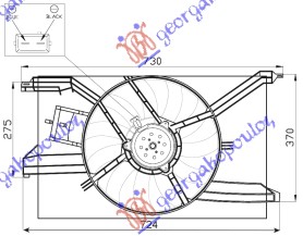 Opel vectra c 02-05 VENTILATOR KOMPLET (JEDAN) BENZIN