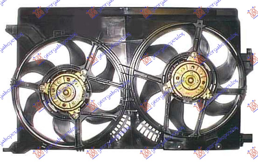 Opel vectra c 02-05 VENTILATOR KOMPLET (DUPLI) BENZIN-DIZEL