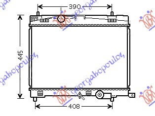 Toyota yaris ii 2005-2011 (p9) HLADNJAK MOTORA BENZIN 1.33 VVT-I (73/74KW) (2009-2011) (350x480) (NRF)