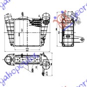 Seat cordoba 02-08 HLADNJAK INTERKULERA 1.8 TURBO BENZIN - 1.4/1.9 TDi DIZEL (185x190x65)