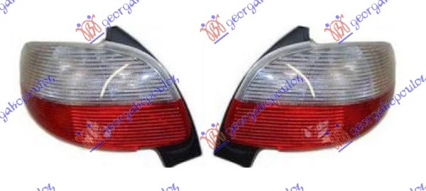 Peugeot 206 98-09 STOP LAMPA CRVENO-BELA (SET) (TUNING)