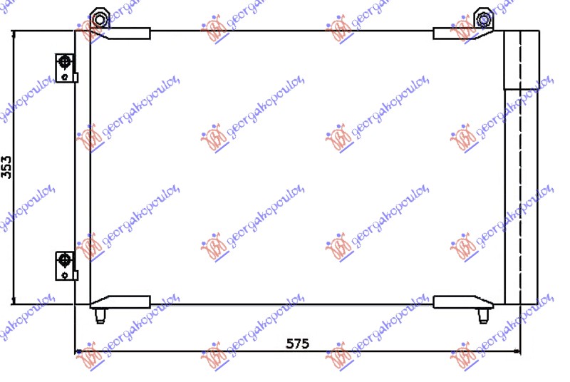 Peugeot 206 98-09 HLAD KLIME 1.6 HDi DIZEL (530x350x16)