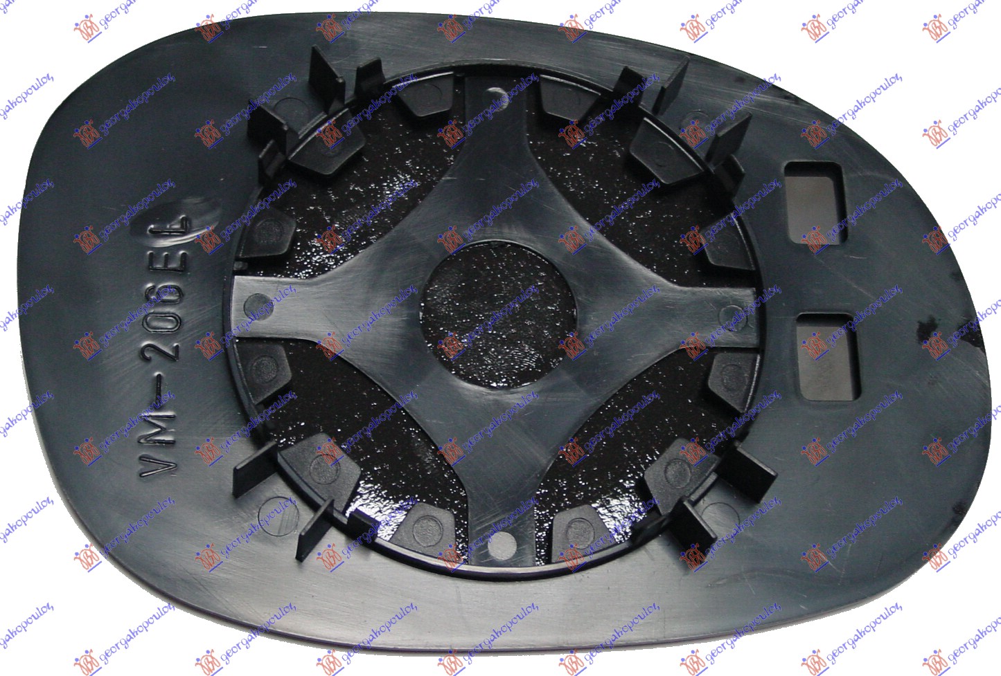 Peugeot 206 1998-2009 (2a/2c/2d/2e/2k) STAKLO RETROVIZORA SA GREJACEM (ASFERICNO)