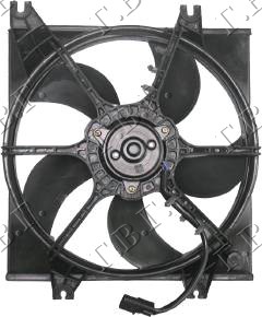 Hyundai accent h/b-l/b 2003-2005 (lc) VENTILATOR KOMPLET (BENZIN) (330mm) (2 PIN)