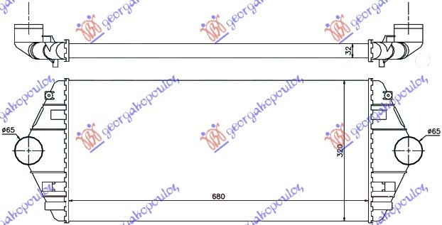 Fiat scudo 95-04 HLAD INTERC. BENZIN-DIZEL (680x322x34)