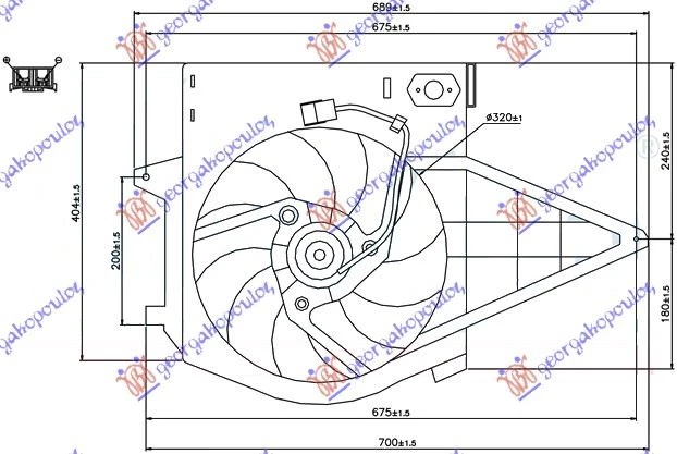 Fiat scudo 95-04 VENTILATOR KOMPLET (BENZIN) -A/C