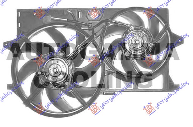 Fiat scudo 95-04 VENTILATOR DUPLI KOMPLET BENZIN-DIZEL