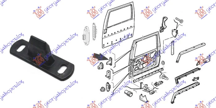 Citroen jumpy 04-07 GRANICNIK KLIZNIH VRATA