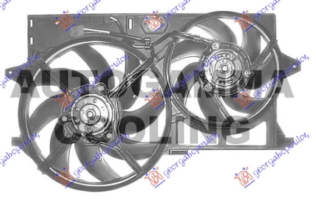 Citroen jumpy 04-07 VENTILATOR DUPLI KOMPLET BENZIN-DIZEL