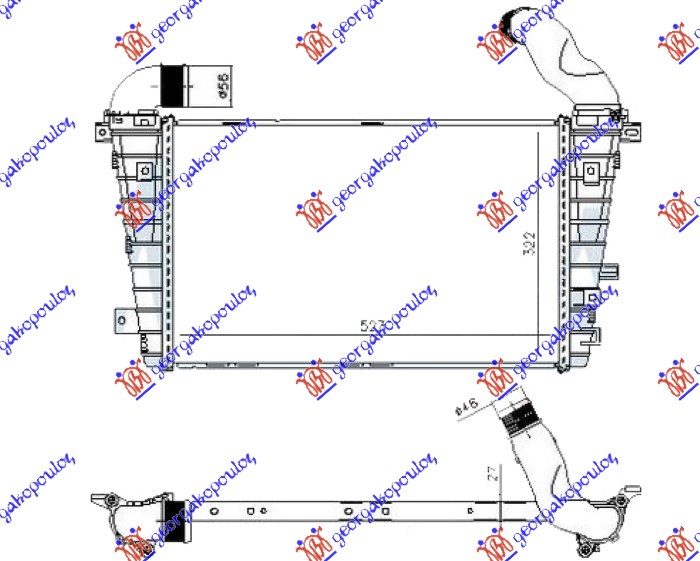 Opel zafira 05-12 HLAD.INTERK. 2.0 BEN 1.7-1.9 DIZ 523x322