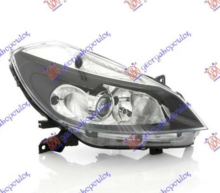 Renault clio iii 2006-2009 (br0 1/cr0 1) FAR ELEKTRICNI CRNI SA MAGLENKOM (SA REGULATOROM) (H1/H7/H7) (TYC)