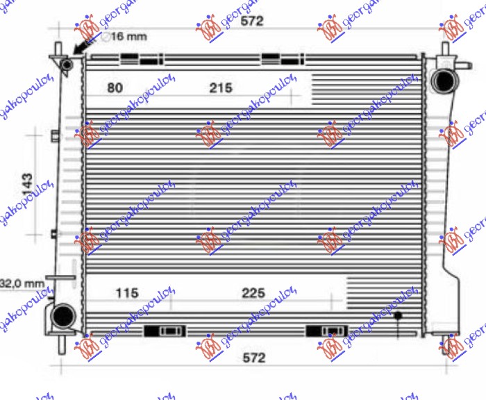 Renault clio iii 2009-2013 (br0 1/cr0 1) HLADNJAK MOTORA 2.0 BENZIN (MANUELNI) (+/- AC) (492x389)