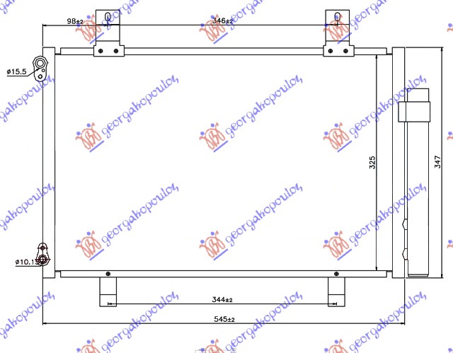 Suzuki swift h/b 06-11 HLADNJAK KLIME BENZIN-DIZEL (500x335x16)