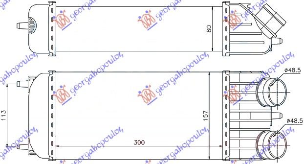 Peugeot 207 06-14 HLADNJAK INTER.1.6HDi (300x158x80)