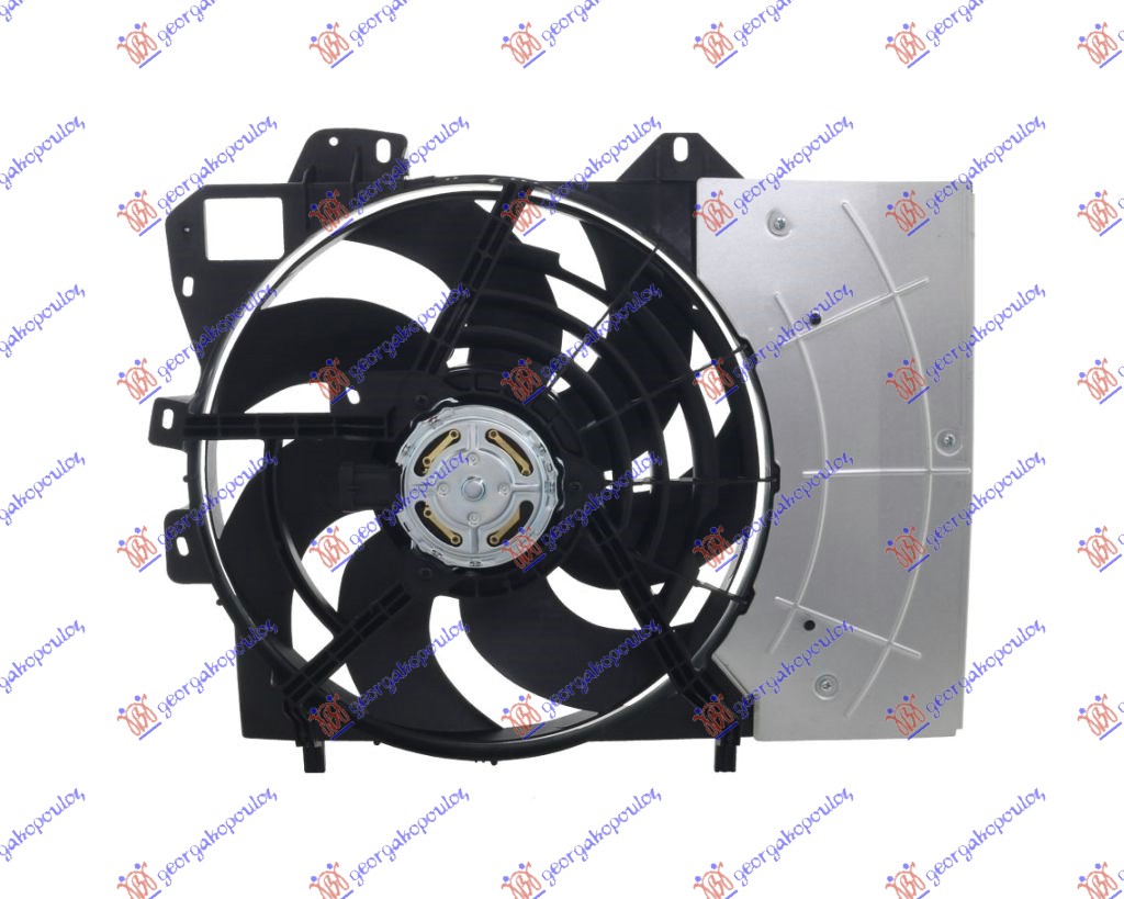 Peugeot 207 2006-2014 (wd/wa/wc) VENTILATOR KOMPLET (1 KONEKTOR) (38cm)