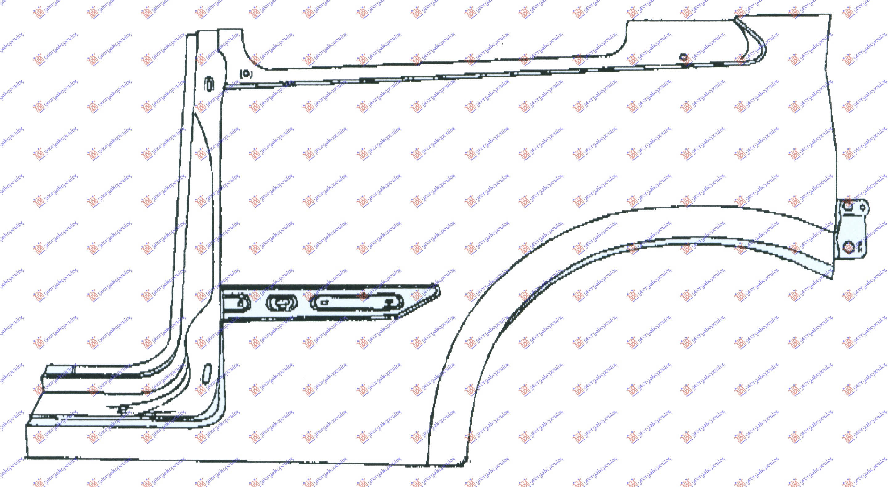 Renault megane sdn-h/b-l/b 06-08 ZADNJI BLATOBRAN 3 VRATA