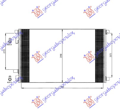 Renault scenic 03-08 HLADNJAK KLIME BENZIN/DIZEL (61.5x40)